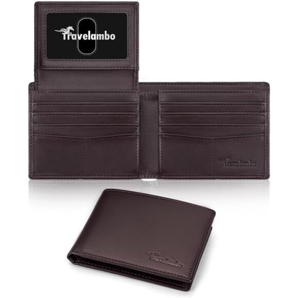Wallet for Men, Premium Classic Mens Wallet Minimalist Slim Bifold Wallet, RFID